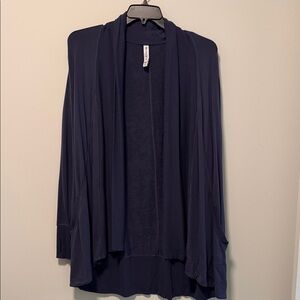 Athleta Navy Open Front Cardigan